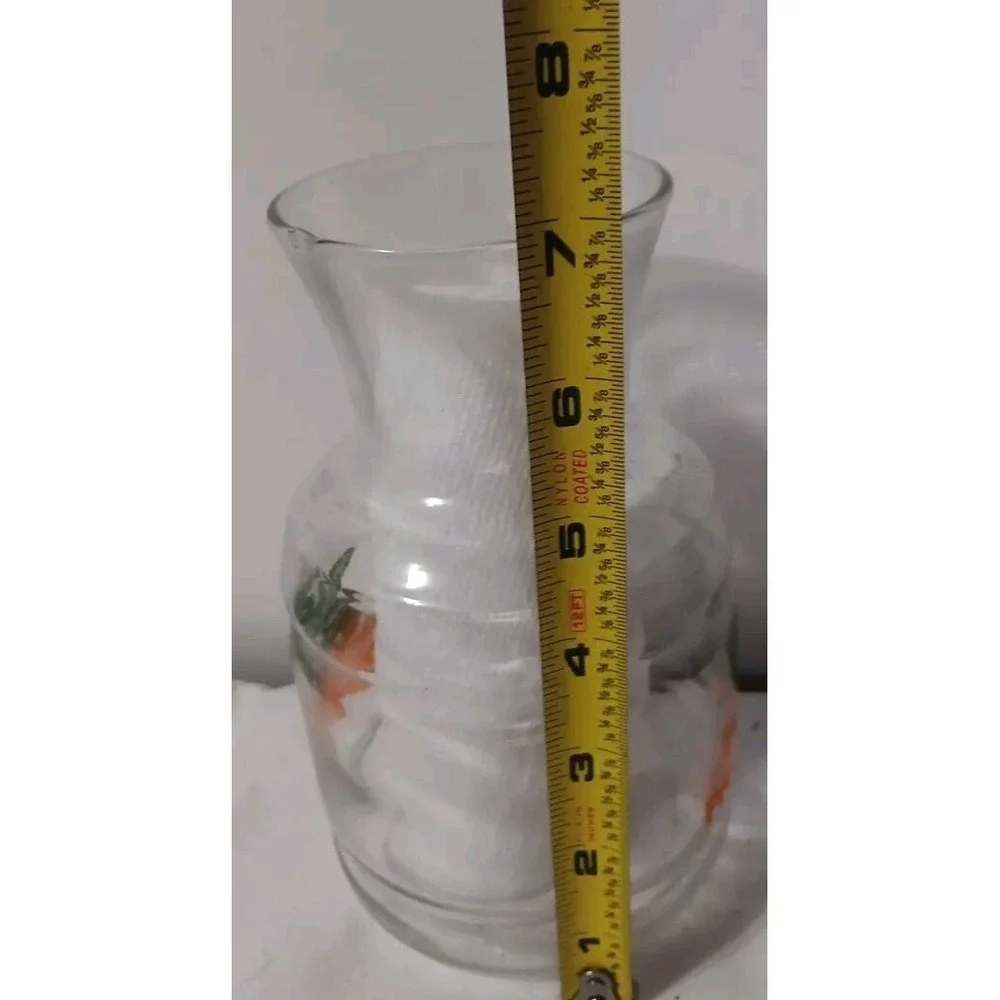 Vintage Orange Juice Carafe Jar GE Food Freezers‎ Beverage Glass Container